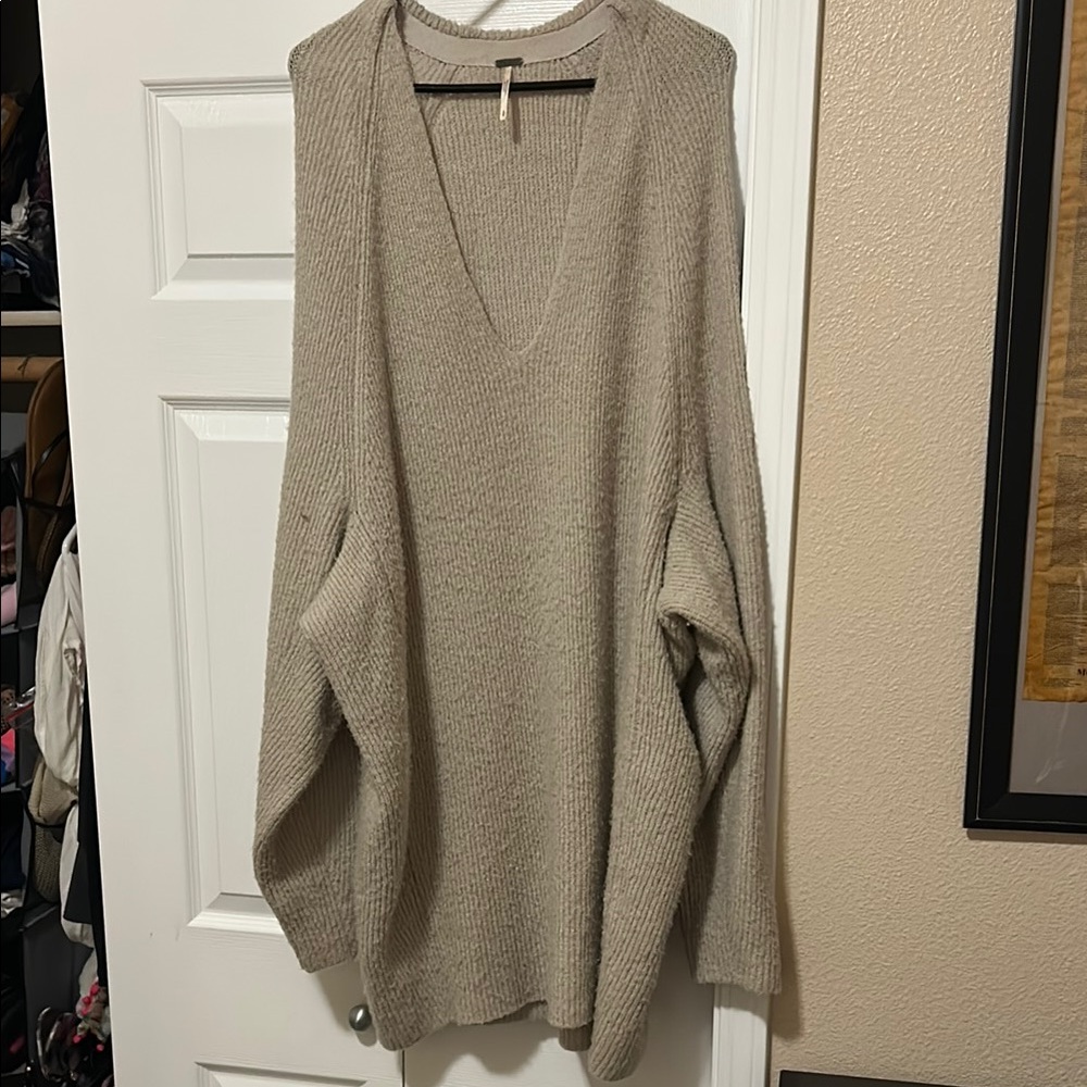 Cozy Beige V-Neck Sweater
